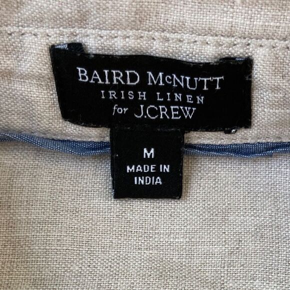 J. Crew Baird McNutt Dress Medium Oat Tan Irish Linen Coastal Lagenlook - Picture 4 of 8